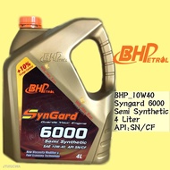 🚗□BHP 6000 4 LITER 10W40 SEMY SYNTHETIC ENGINE OIL 4L SYNGARD 6000 WITH FREE GIFT car wash towel