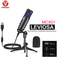 Microphone FANTECH MCX-01 LEVIOSA RGB Professional Condenser Microphone ไมค์อัดเสียง ไมค์โลฟ์สด ไมค์