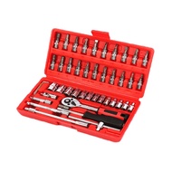 MERAH [GSK] Socket Wrench Set 46pcs/Socket Wrench Set Red Box
