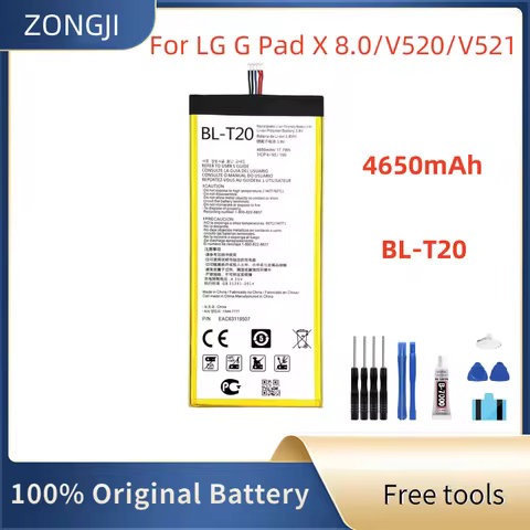 New Battery 4650mAh BL-T20 For LG G Pad X 8.0 V521 BLT20 High quality Replacement Battery