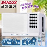 【台灣三洋SANLUX】6-8坪定頻窗型冷氣(220V電壓)。右吹式/SA-R41FE(含基本安裝)