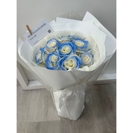 【same day delivery】fresh flower birthday flower ice blue fresh baby breath