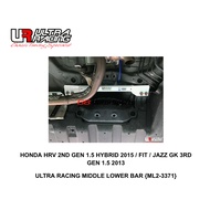 HONDA HRV 2ND GEN 1.5 HYBRID 2015 / FIT / JAZZ GK 3RD GEN 1.5 2013 - ULTRA RACING MIDDLE LOWER BAR {