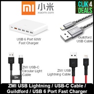 [Set] Xiaomi ZMI MFi / USB-C / GuildFord MFi / Zaofeng 3in1 Cable / 6 Port USB Charger QC 3.0