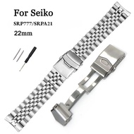 22mm 316L solid Stainless Steel Watch Strap 5 Beads Jubilee for Seiko PROSPEX SRP777 SRPA21 Water Gh