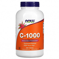 NOW Foods - C-1000 高含量維他命C+玫瑰果 250粒 - 平行進口
