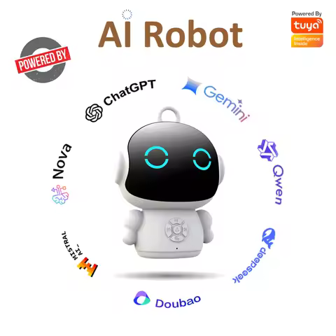 Tuya Smart AI Companion Robot Early Education Toys Emotional Communication Works with ChatGPT Germin