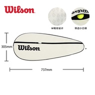 Wilson Wilson Wilson ไม้เทนนิสแขนสีดำหนาคลื่นสีขาว PU เทนนิสกระเป๋า