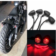 4x Motorcycle Retro Black Turn Signals Light For Honda Shadow Spirit Aero Ace VT600 VT700 VT750 VT11