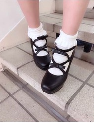 2件9折3件8折【Ank Rouge】日牌 全新連牌 正品 皮鞋  高跟鞋 蝴蝶結 黑色 平頭 地雷系