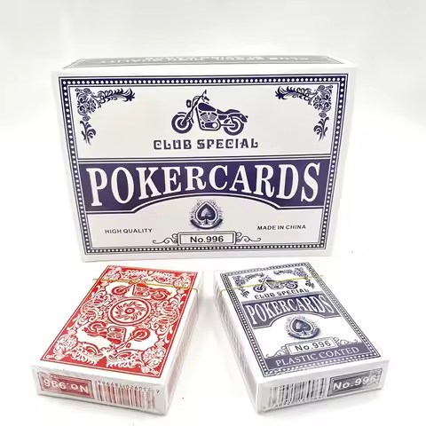 12 Box Club Special Poker Cards - High Quality, Plastic Coated, Adult Use, Luck-based Game, Suitable