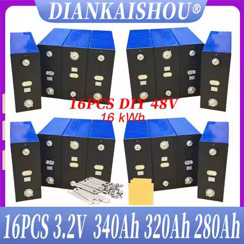 16pcs 3.2V 320Ah 340Ah 310Ah 304Ah 105Ah 280K 280Ah LiFePO4 Battery Brand new Grade A DIY 12V 24V 48