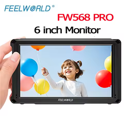 Feelworld FW568 PRO 6" Full HD Screen Video Monitor 1920*1080 1200Nit Lightweight Bright On Camera F