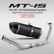 MT15 R15 V3 V4 Motorcycle Exhaust Full Systems Stainless Steel Pipe Header Pipe For MT15 R15 V3 V4 2