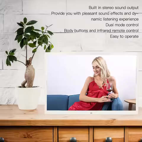 Electronic Album 17 inch Large Screen Dual Mode Control Aluminum Alloy 1080P Timer on Off Digital Ph