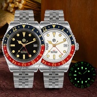 SAN MARTIN SN0005-G-B1 GMT Automatic Stainless Steel 40mm 20ATM Men Diver Watch