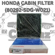 HONDA CABIN FILTER (80292-SDG-W021) HONDA ACCORD TAO, CIVIC FB/FD, CRV SWA, ODDSSEY RB3 (CARBON)