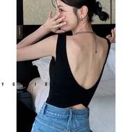 Women's Summer One-Piece Backless Sexy Cross Slim Top