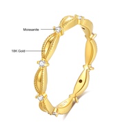 high-quality 100% Real 18k Gold Wedding Ring For Women Certified Shine Moissanite Diamond Jewellery 