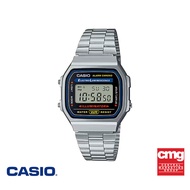 CASIO นาฬิกาข้อมือ CASIO รุ่น A-168WA-1Q วัสดุสเตนเลสสตีล สีเงิน