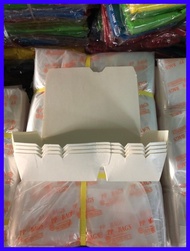 25 Pieces Laminated Paper Meal Box 2 Division