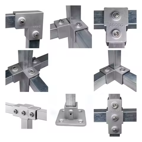 20X20mm/25x25mm Square Pipe Connector Buckle Elbow Pipe Plug Fixed Buckle Flange Seat Square Steel S