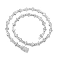 Hip Hop Star Jewelry Clavicle European American High-End Same Style Necklace Cross Men Women Zircon 