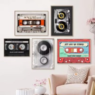 Colourful Creative Transparent Tape Cassette DJ Music Poster and Canvas Printing Wall Art Picture fo