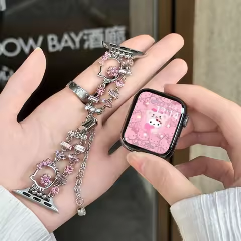 KT flash diamond hollow out compatible with 38/40/41/42/44/45/46/49mm compatible with Apple Watch st