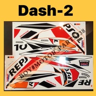 HONDA WDASH-II DASH2 REPSOL STICKER (2) // WAVE DASH110 V2 DASH 2 110 BODY COVER SET STICKER STIKER STRIPE STRIKE MOTOR