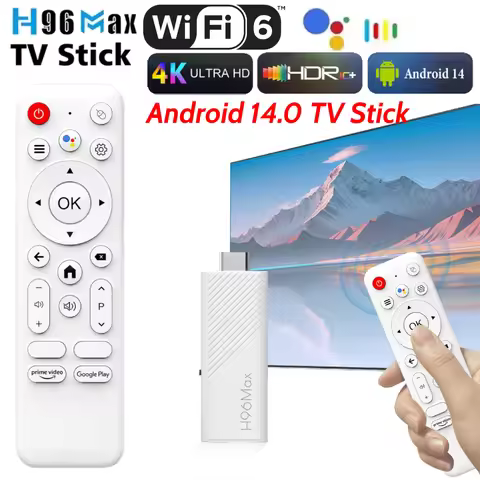 2025 New H96 MAX H313 Mini TV Stick Android 14 Smart TV Box 2.4G 5G Wifi6 BT 4K Media Player 2GB 16G