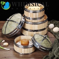 WHIMSICAL Steamer Basket With Stainless Steel Handle Gift Idea Bamboo Lid Steam Basket Woven Bamboo 