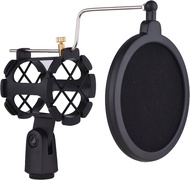 Studio Condenser Microphone Clip Holder Universal Microphone Shockmount Suitable for 42 to 46MM/1.65 to 1.81Inch Diameter Microphone