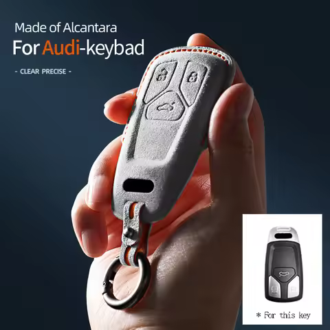 2023 New Alcantara Car Remote Key Cover Case Protector For Audi A4 A4L A5 A6 A6L Q5 Q7 TT TTS 8S B9 