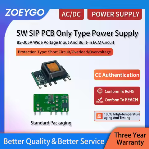 5W ACDC 220V To 3V/5V/9V/24V/12V Power Supply, Small Volume 1A/0.8A/0.4A Bare Board Substrate PCB Po
