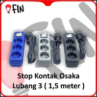 Loyal Osaka 3-Pin Socket with 1.5M Cable SNI Osaka Brass Terminal3m LY-203 LY-207