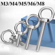 Lifting Eye Bolt Universal Hoisting Thread Series 304 Stainless Steel Load-bearing Fastening Compone