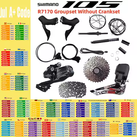 Shimano 105 Series Di2 Groupset R7170 Electronic Part 2x12s No Crankset ST-R7170 FD RD R7150 CS-R710