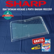 SHARP 2-DOOR REFRIGERATOR PARTITION RACK, ORIGINAL TOP DOOR FREEZER PART