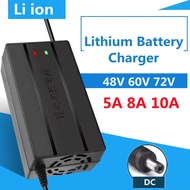 60V [Li Ion ]48V 72V 5A 8A 10A Ebike Charger With Fan For Electric Bicycle Tricycle Balance Bike Sco