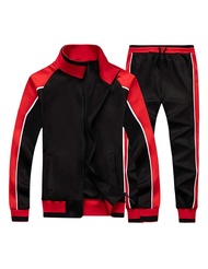 Tebreux Men's Tracksuits 2 Piece Outfit Jogging Suits Set Casual Long Sleeve Sports Sweatsuits
