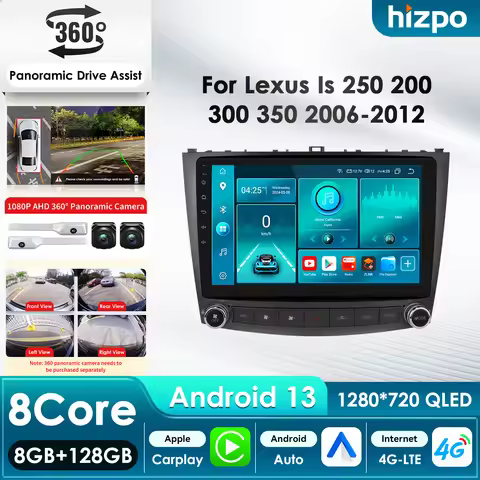 Hizpo 8Core DSP Car Multimedia Player for Lexus IS250 IS300 IS200 IS220 IS350 Carplay 4G Autoradio R