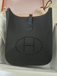 Hermes evelyne 16 黑金拼特別色帶