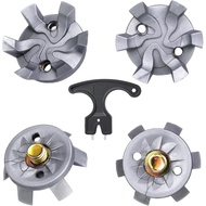 Shappy 51 Pcs Golf Shoe Spikes Replacements Set 50 Golf Shoe Cleats with 1 Black Cleats Spanner Meta