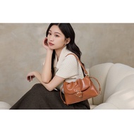 SAIME 2WAY Leather Crossbody Bag 波紋五金束口掀蓋小方包 (S)