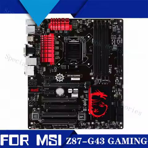 A+For MSI Z87-G43 GAMING LGA 1150 Intel Z87 DDR3 ATX DVI Motherboard