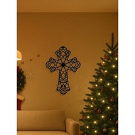 HELLOYOUNG Vintage Gothic Cross Crucifix Metal Wall Decor for Home Prayer Altar Rustic Hanging Chris