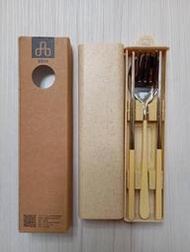 台泥股東會紀念品 304不鏽鋼環保餐具組  攜帶餐具組  隨身餐具組 筷子 叉子 湯匙 收納盒