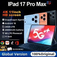 2026 Original Mi Pad 17 Pro Max Tablet PC 11.1 Inch 24GB 2TB Android16 Snapdrago 8gen3 5G Dual SIM C