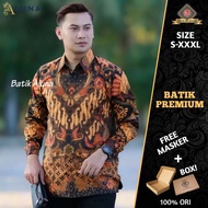 KEMEJA Men's Batik Long Sleeve Men's Batik Shirt Premium Regular Men's Batik Shirt With Aluna Batik PCW 099